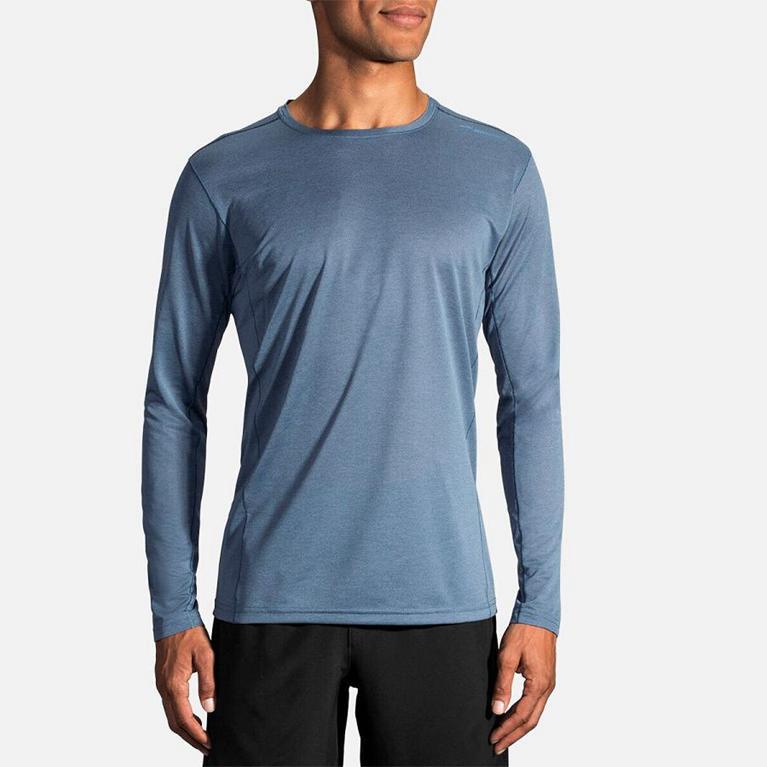 Brooks Ghost Long Sleeve Running Shirt - Men's - Blue (12384-ECOL)